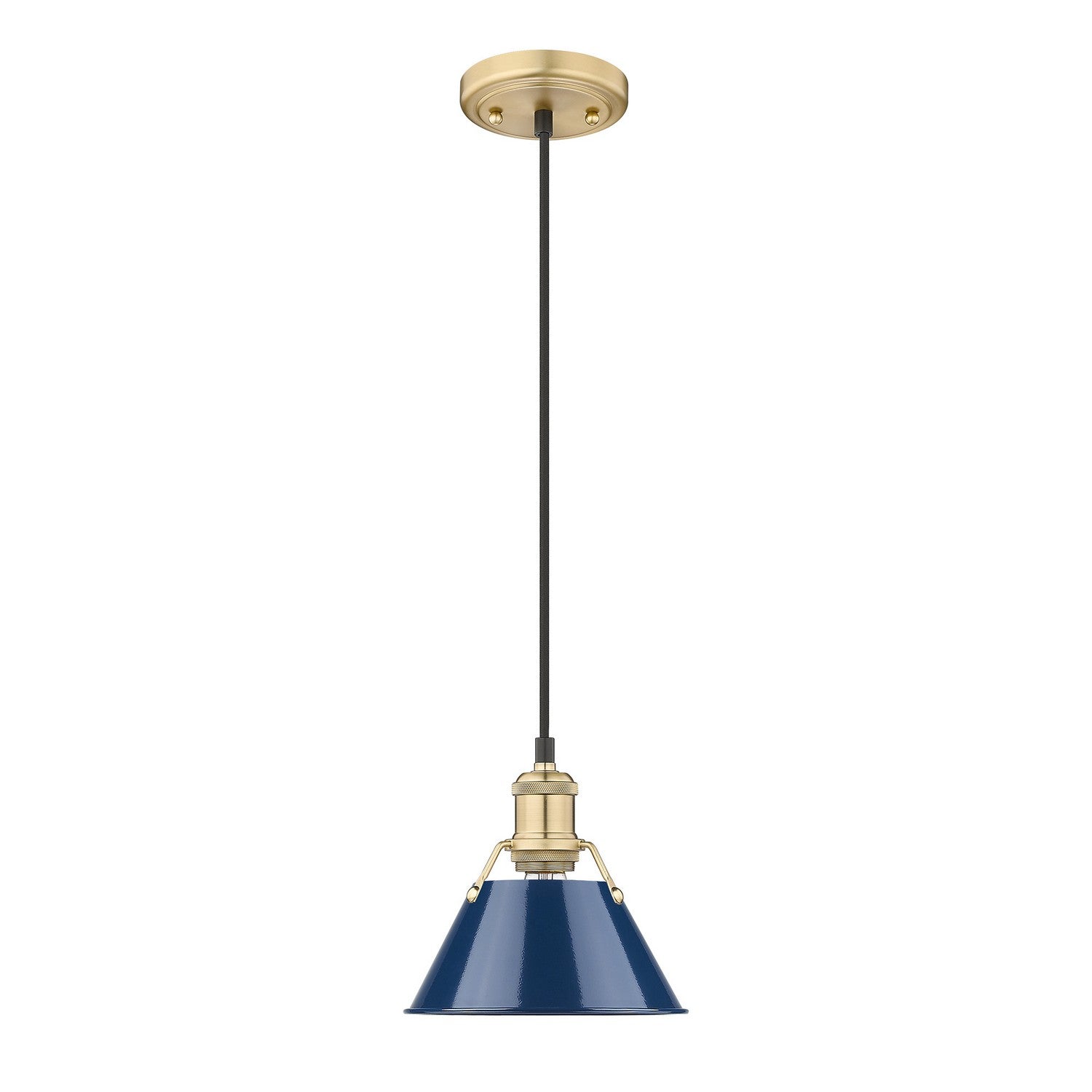 Golden - 3306-S BCB-NVY - One Light Mini Pendant - Orwell - Brushed Champagne Brass