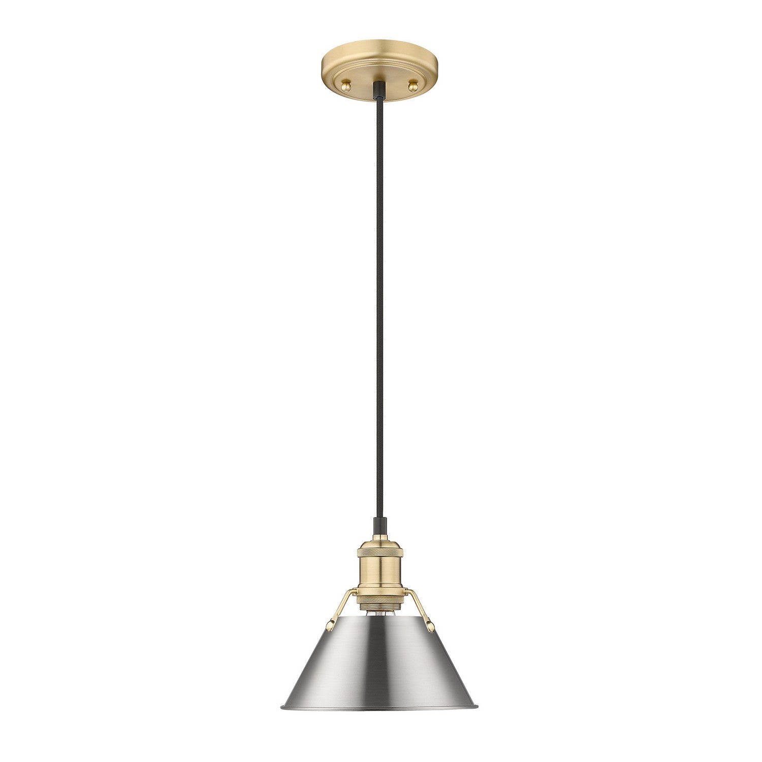 Golden - 3306-S BCB-PW - One Light Mini Pendant - Orwell - Brushed Champagne Brass