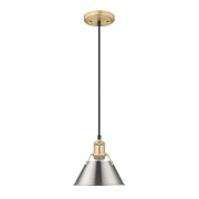 Golden - 3306-S BCB-PW - One Light Mini Pendant - Orwell - Brushed Champagne Brass