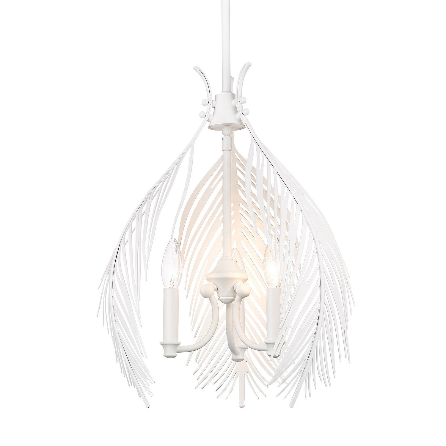 Golden - 6930-3P WHT - Three Light Pendant - Cay - Matte White
