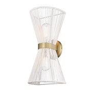 Golden - 6938-2W BCB-WR - Two Light Wall Sconce - Avon - Brushed Champagne Brass