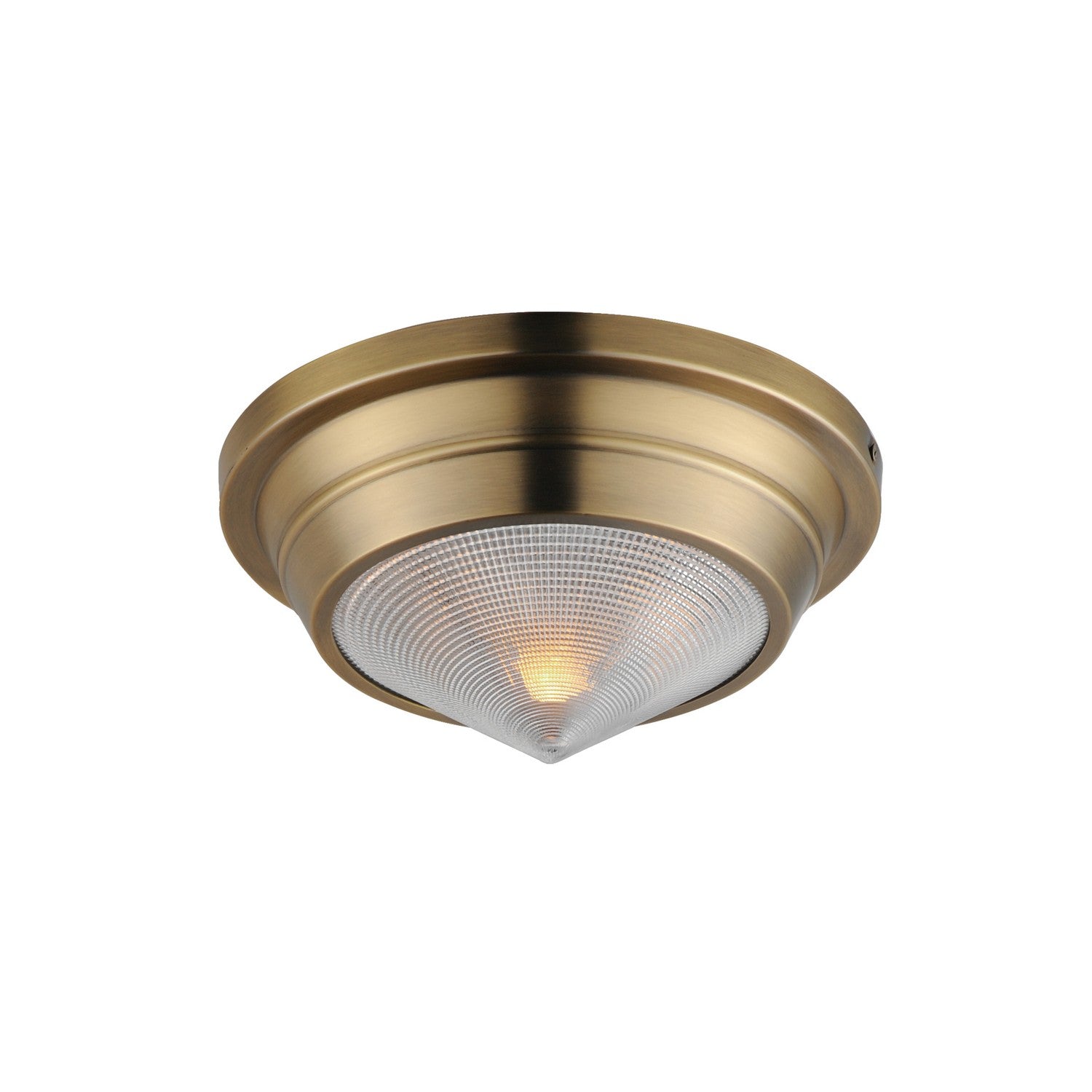 Maxim - 10390PRNAB - One Light Flush Mount - Hargreaves - Natural Aged Brass