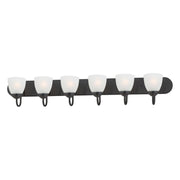 Maxim - 11386FTBK - Six Light Bath Vanity - Axis - Black