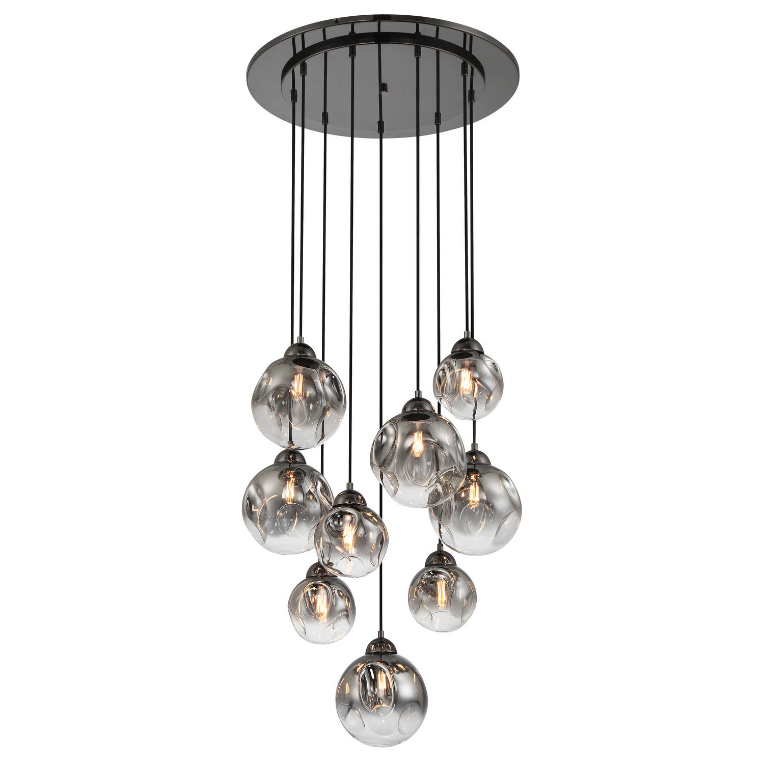 Metropolitan - N5369-605 - Nine Light Pendant - Neveh - Gun Metal