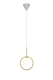 PageOne - PP121727-AB - LED Pendant - Pearl - Antique Brass