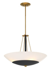 Minka-Lavery - 1704-781 - Four Light Pendant - Bax - Sand Coal & Soft Brass