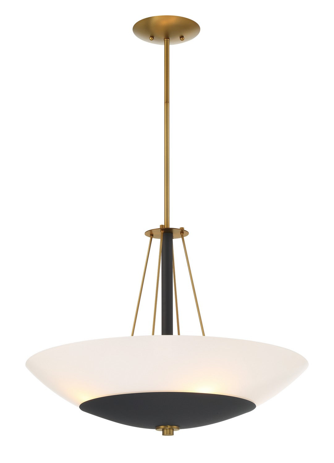 Minka-Lavery - 1704-781 - Four Light Pendant - Bax - Sand Coal and Soft Brass