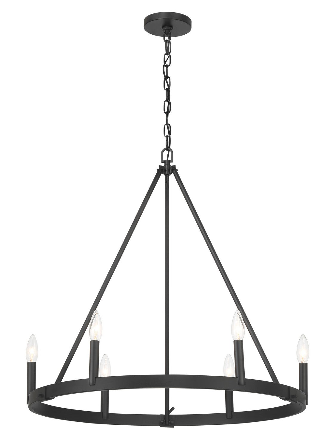 Minka-Lavery - 1715-66A - Six Light Chandelier - Dutton - Coal