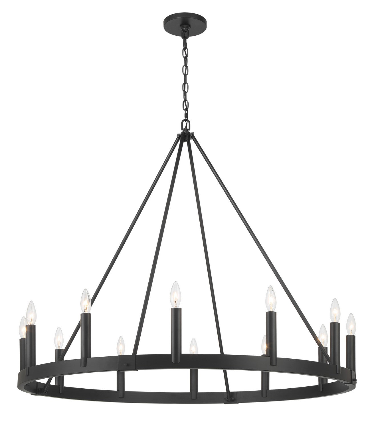 Minka-Lavery - 1716-66A - 12 Light Chandelier - Dutton - Coal