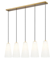 Z-Lite - 3043P7-5L-MGLD - Five Light Linear Chandelier - Farrell - Modern Gold