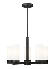 Z-Lite - 3044-5MB - Five Light Chandelier - Danica - Matte Black