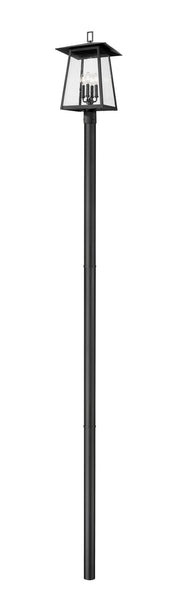 Z-Lite - 5015PHBR-5009P120-BK - Four Light Outdoor Post Mount - Rainer - Black