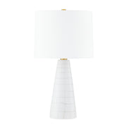 Mitzi - HL735201-AGB/CSW - One Light Table Lamp - Melinda - Aged Brass/Ceramic Satin White