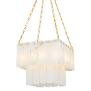 Hudson Valley - 7418-AGB - 17 Light Chandelier - Moissanite - Aged Brass