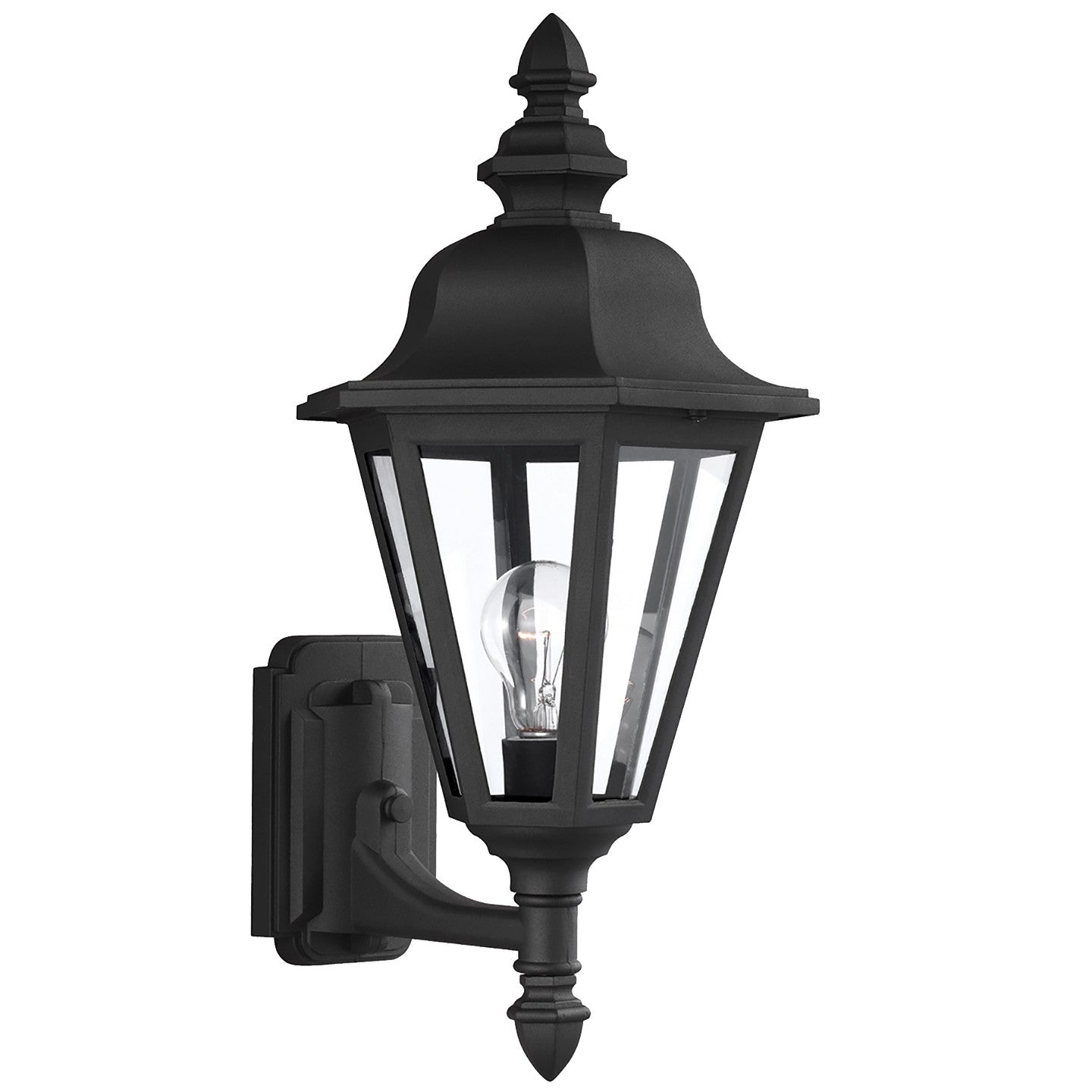 Generation Lighting - 8824-12 - One Light Outdoor Wall Lantern - Brentwood - Black