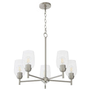 Quorum - 6112-5-65 - Five Light Chandelier - Wallinger - Satin Nickel