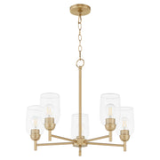 Quorum - 6112-5-80 - Five Light Chandelier - Wallinger - Aged Brass