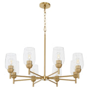 Quorum - 6112-8-80 - Eight Light Chandelier - Wallinger - Aged Brass