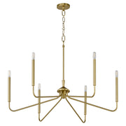 Quorum - 6238-6-80 - Six Light Chandelier - Providence - Aged Brass