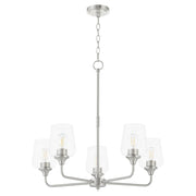 Quorum - 6313-5-65 - Five Light Chandelier - Raymond - Satin Nickel