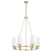Quorum - 667-6-80 - Six Light Chandelier - Lee Boulevard - Aged Brass