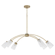 Quorum - 6877-6-80 - Six Light Linear Chandelier - Arpeggio - Aged Brass