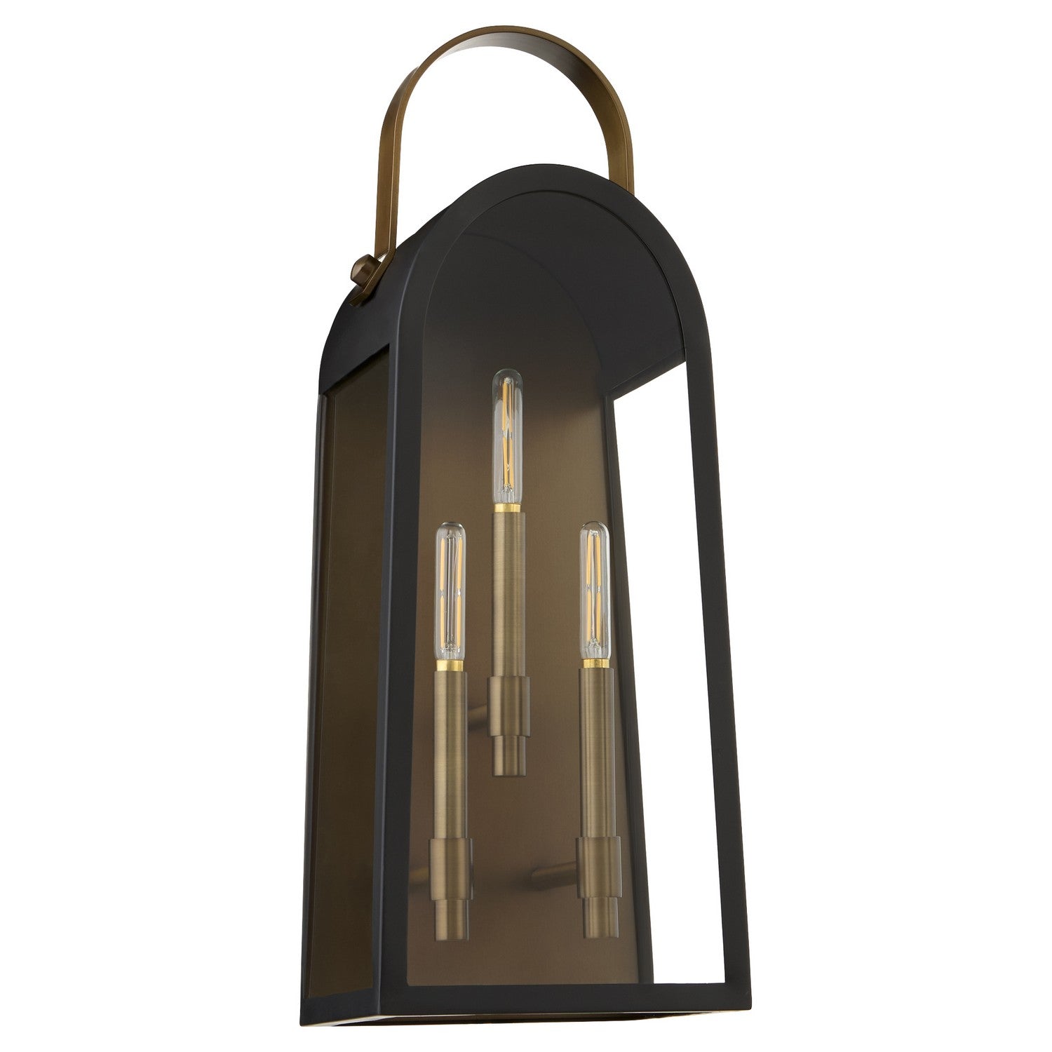Quorum - 72-25-5982 - Three Light Wall Mount - Rossi - Matte Black|Aged Copper