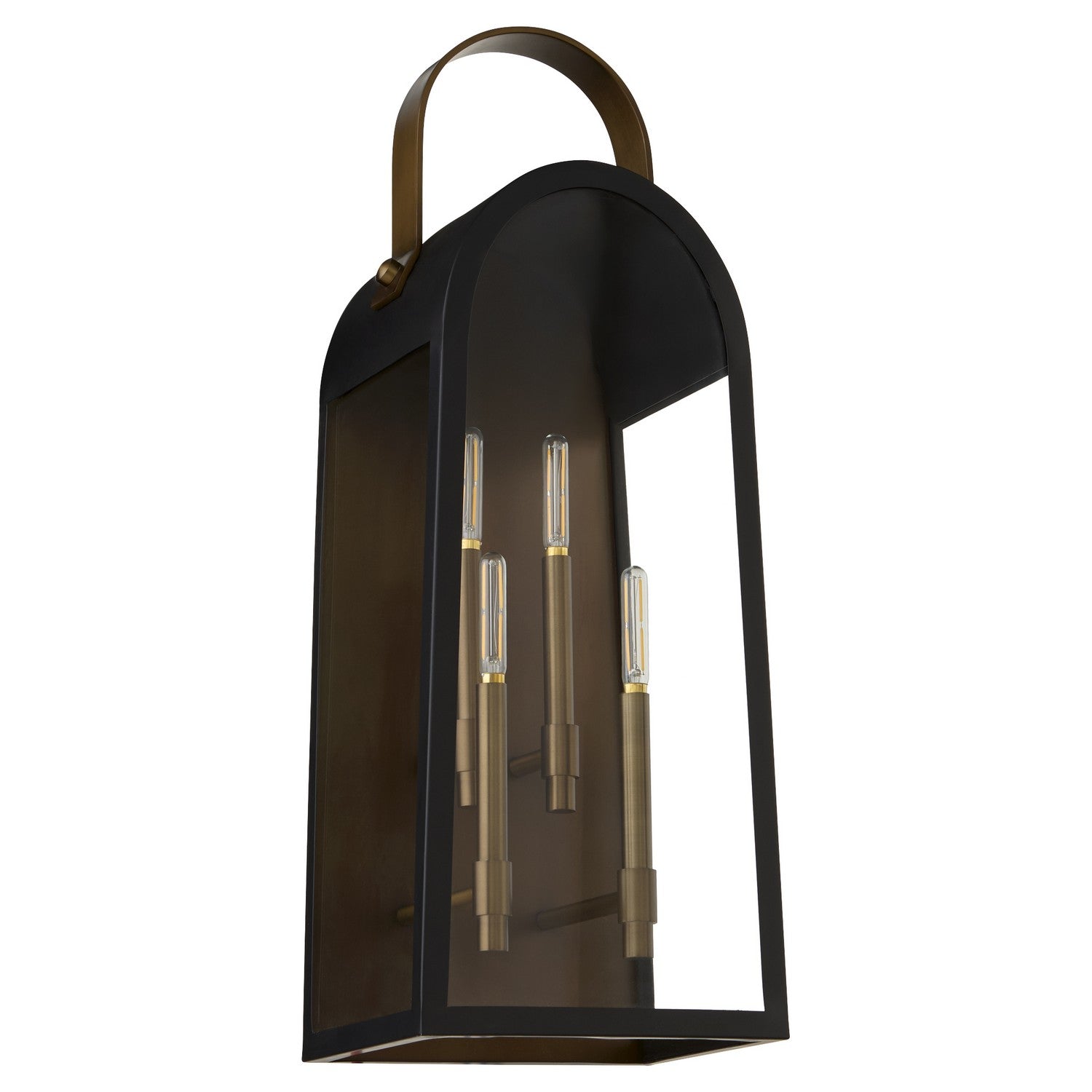 Quorum - 72-30-5982 - Four Light Lantern - Rossi - Matte Black|Aged Copper