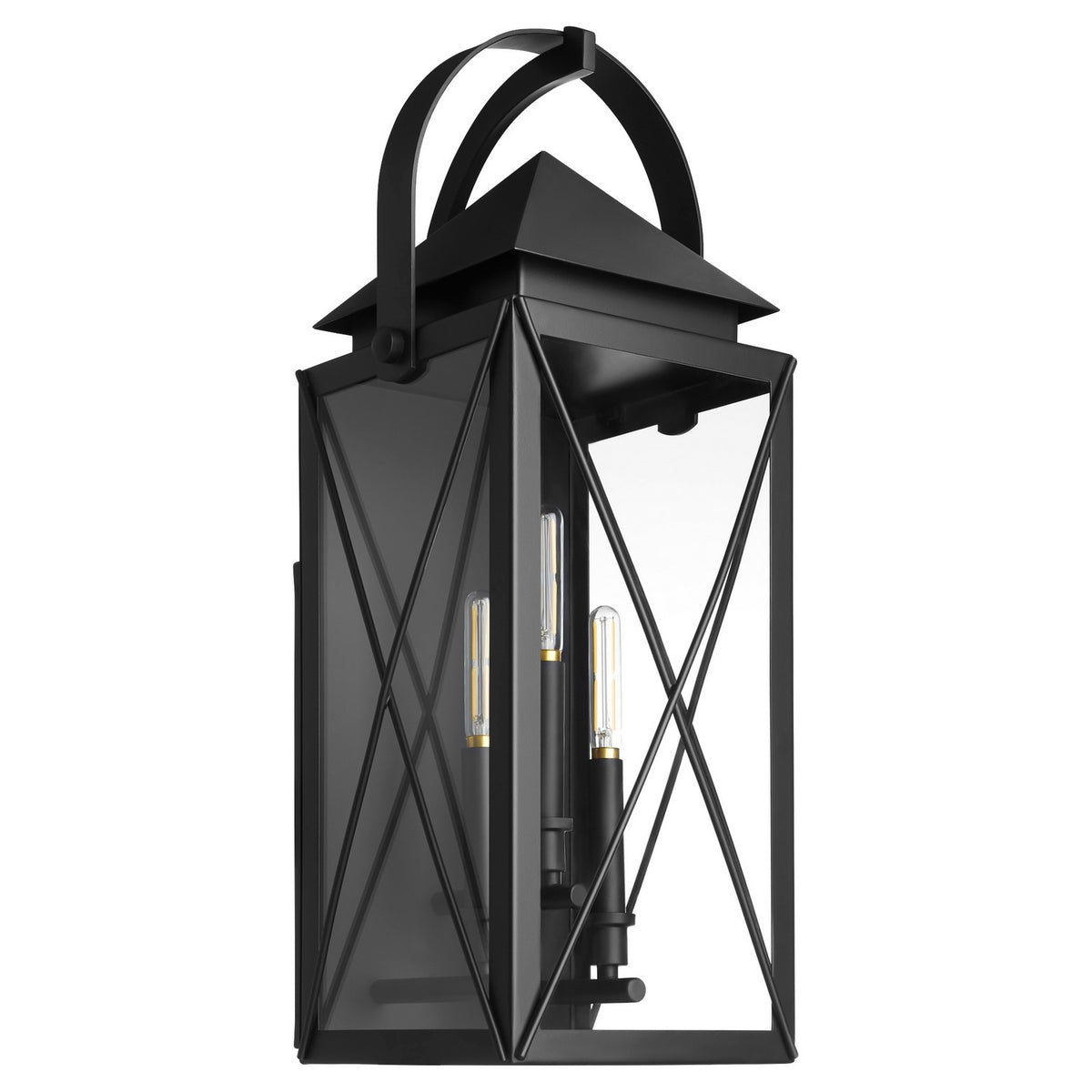 Quorum - 73-25-59 - Three Light Lantern - Mystic - Matte Black