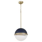Quorum - 82-12-3280 - One Light Pendant - Blue|Aged Brass