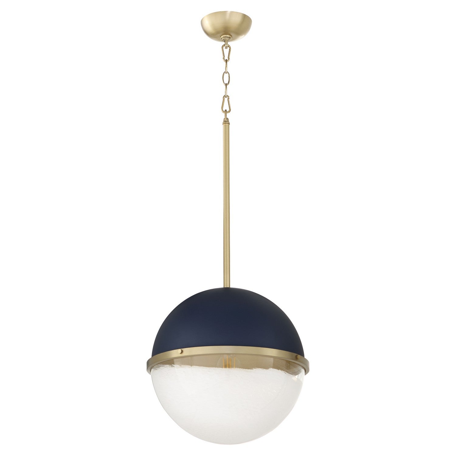 Quorum - 82-14-3280 - One Light Pendant - Blue|Aged Brass