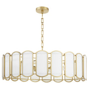 Quorum - 824-8-80 - Eight Light Pendant - Belleview - Aged Brass