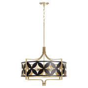 Quorum - 883-5-5980 - Five Light Pendant - Mariposa - Matte Black|Aged Brass