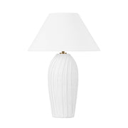 Troy Lighting - PTL2231-PBR/CLW - One Light Table Lamp - Deacon - Patina Brass/Ceramic Loft White
