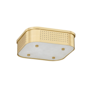 Hudson Valley - 4114-AGB - LED Flush Mount - Madison Square - Aged Brass