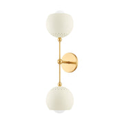 Mitzi - H832102-AGB/SCR - Two Light Wall Sconce - Saylor - Aged Brass/Soft Cream