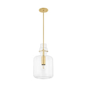 Mitzi - H902701S-AGB - One Light Pendant - Lumi - Aged Brass