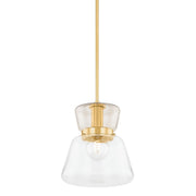 Mitzi - H910701S-AGB - One Light Pendant - Elodie - Aged Brass
