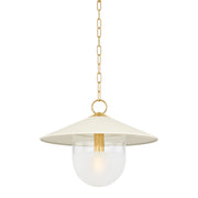 Mitzi - H926701S-AGB/SCR - One Light Pendant - Ressi - Aged Brass/Soft Cream