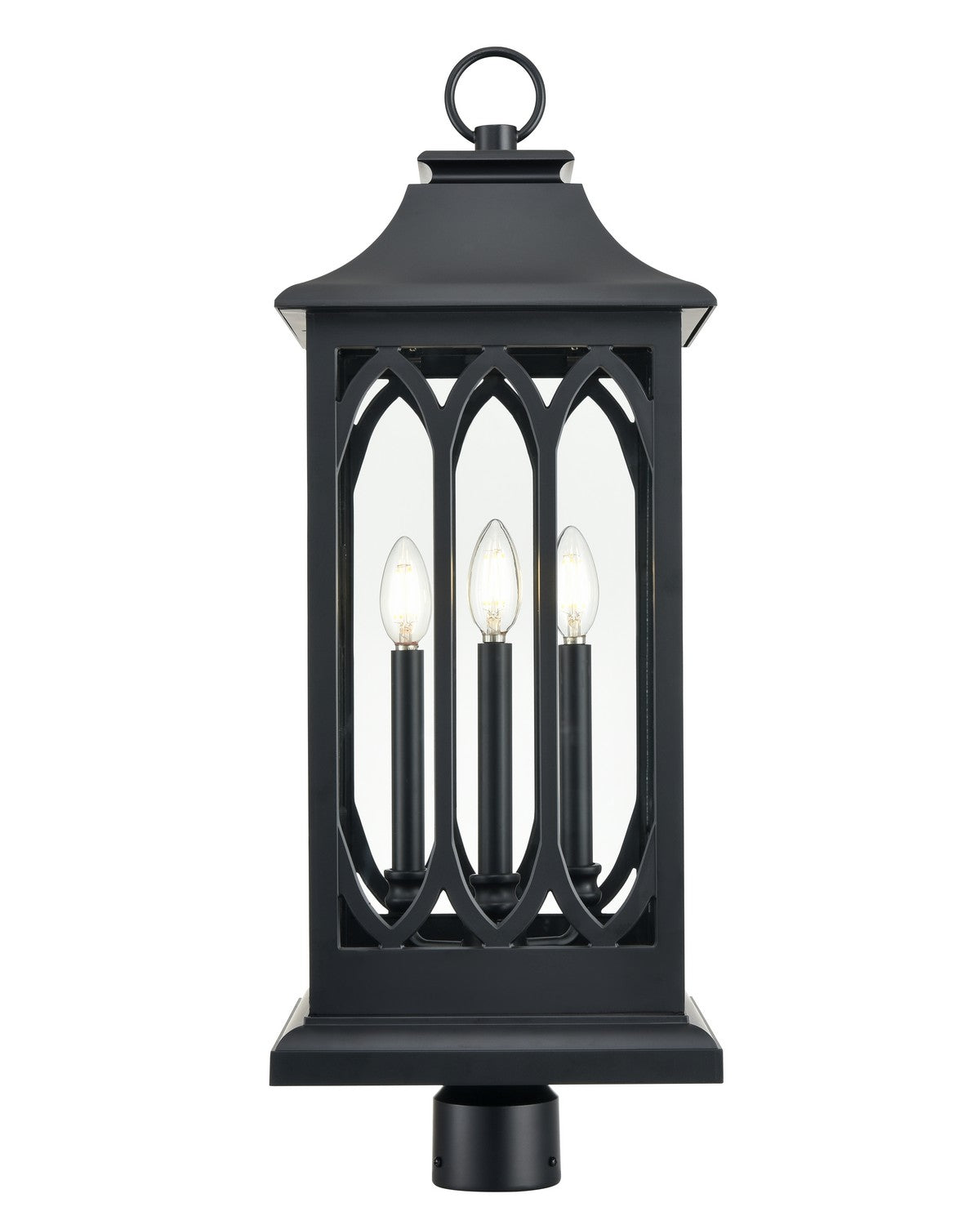 Millennium - 88105-PBK - Three Light Outdoor Lantern - Mallorey - Powder Coated Black
