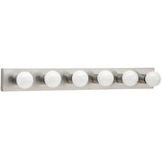 Generation Lighting - 4739-98 - Six Light Wall / Bath - Center Stage - Brushed Stainless