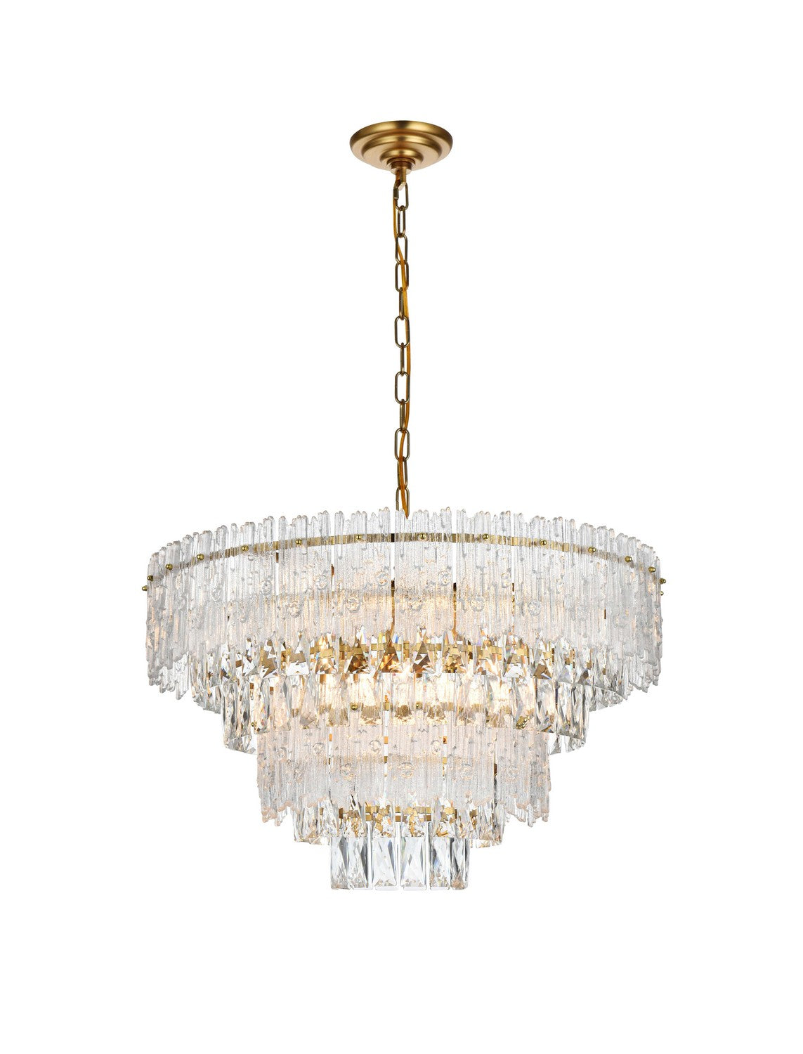 Elegant Lighting - 1780D25SG - Eight Light Chandelier - Emilia - Satin Gold