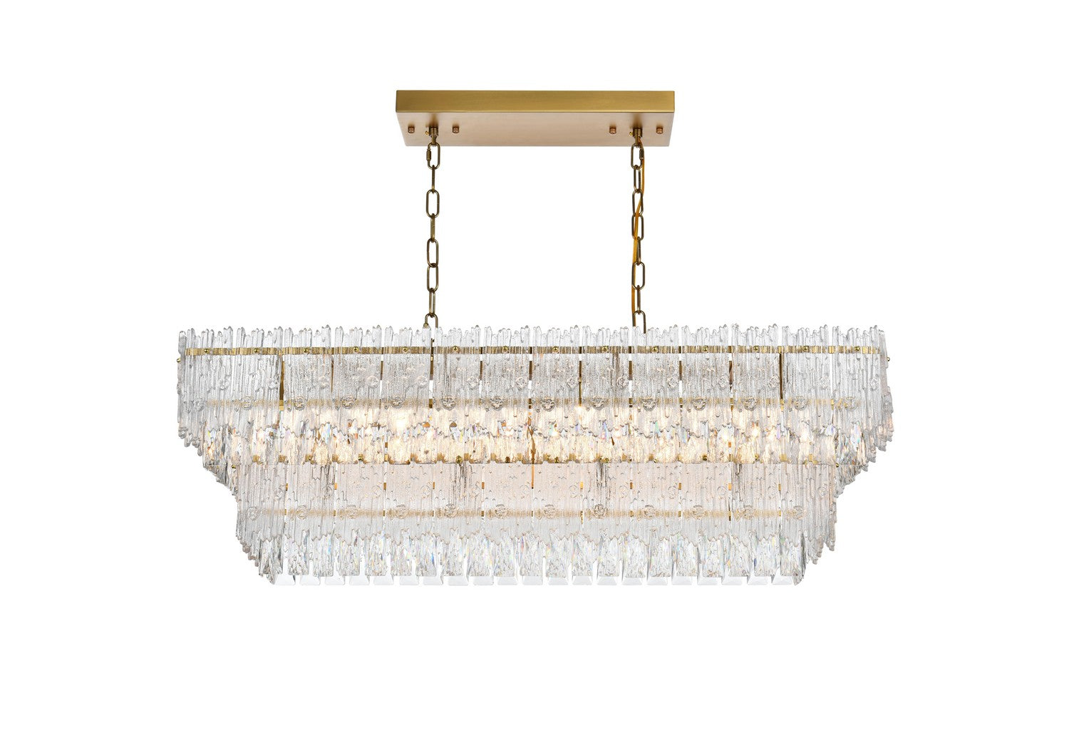 Elegant Lighting - 1780G37SG - Six Light Chandelier - Emilia - Satin Gold