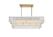 Elegant Lighting - 1780G37SG - Six Light Chandelier - Emilia - Satin Gold