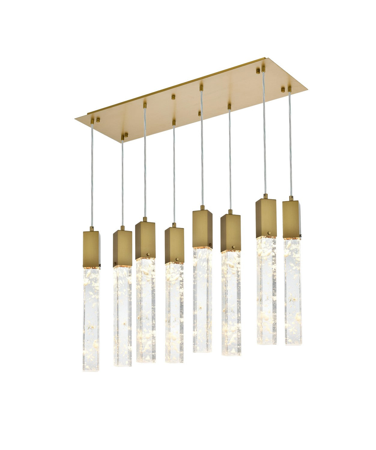 Elegant Lighting - 2088D36SG - Eight Light Pendant - Aurora - Satin Gold