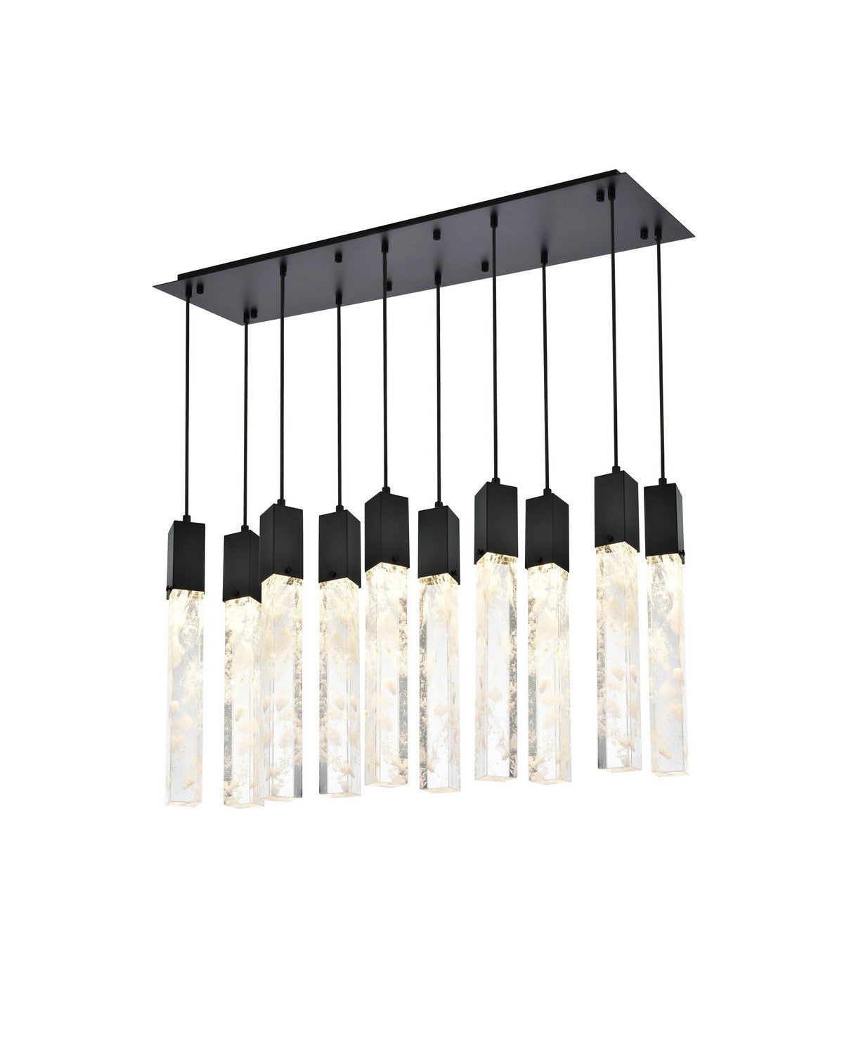 Elegant Lighting - 2088D42BK - Ten Light Pendant - Aurora - Black