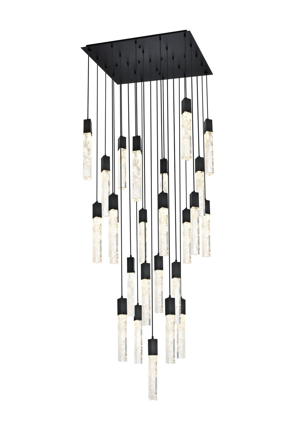 Elegant Lighting - 2088G30SG - 16 Light Chandelier - Aurora - Satin Gold