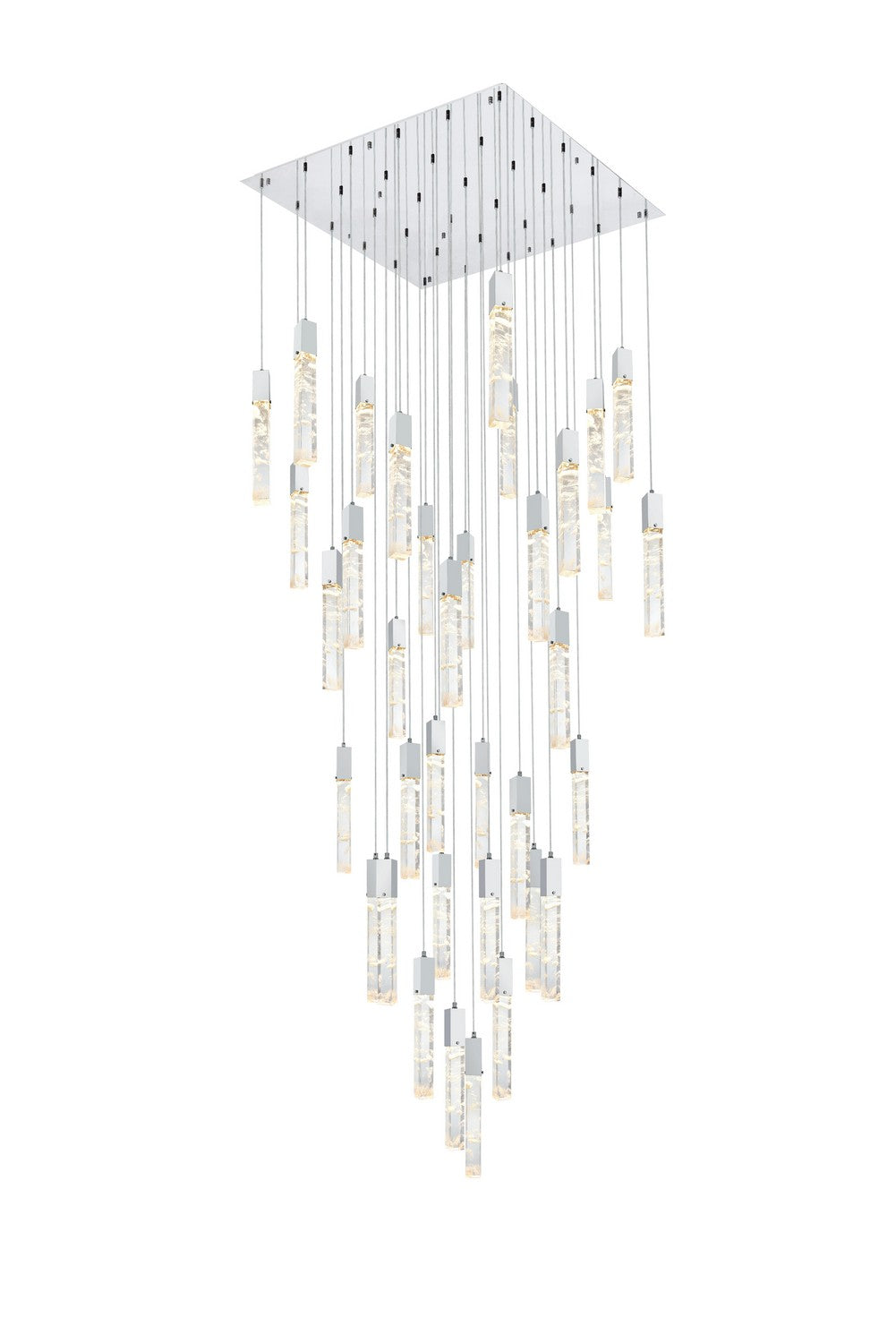 Elegant Lighting - 2088G42SG - 36 Light Chandelier - Aurora - Satin Gold