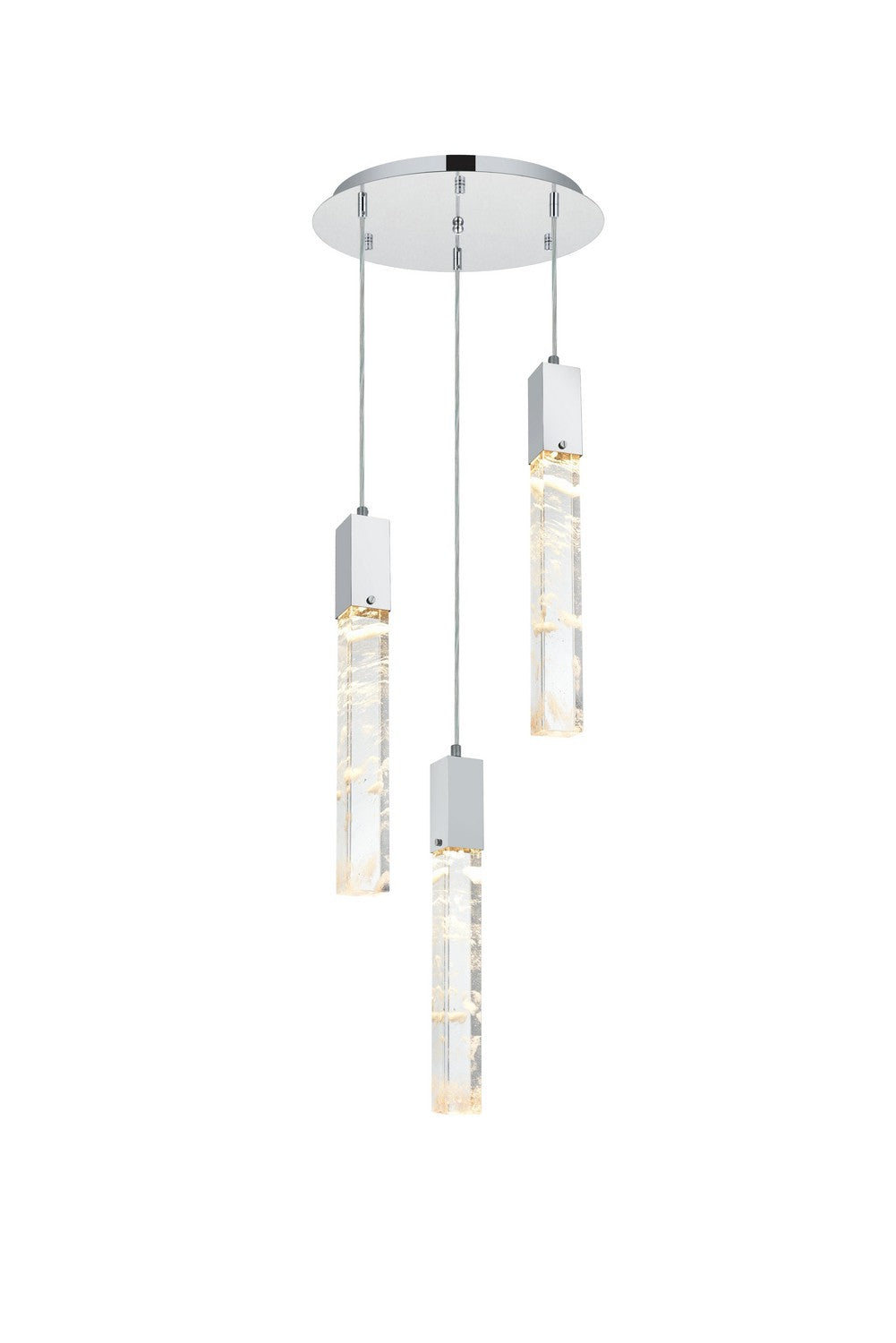 Elegant Lighting - 2089D16C - Three Light Chandelier - Aurora - Chrome
