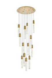 Elegant Lighting - 2089G30SG - 13 Light Chandelier - Aurora - Satin Gold